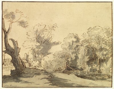 Landscape by Rembrandt van Rijn
